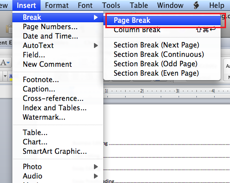 Insert Page Numbers In Word For Mac 2011